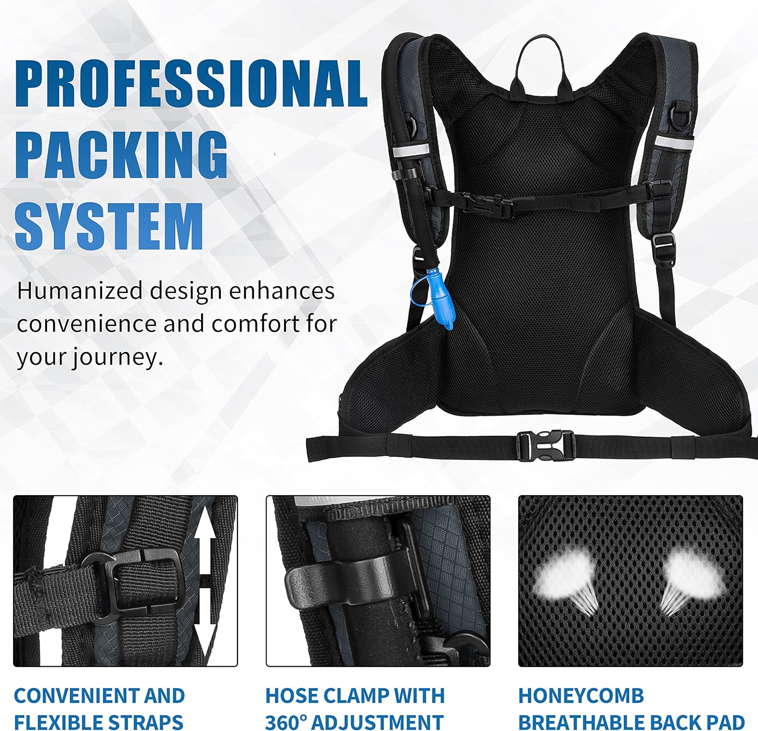 Hydration Pack Hiking Water Backpack - Miracol Insulated Water Bag with 2L Bladder - Image 4